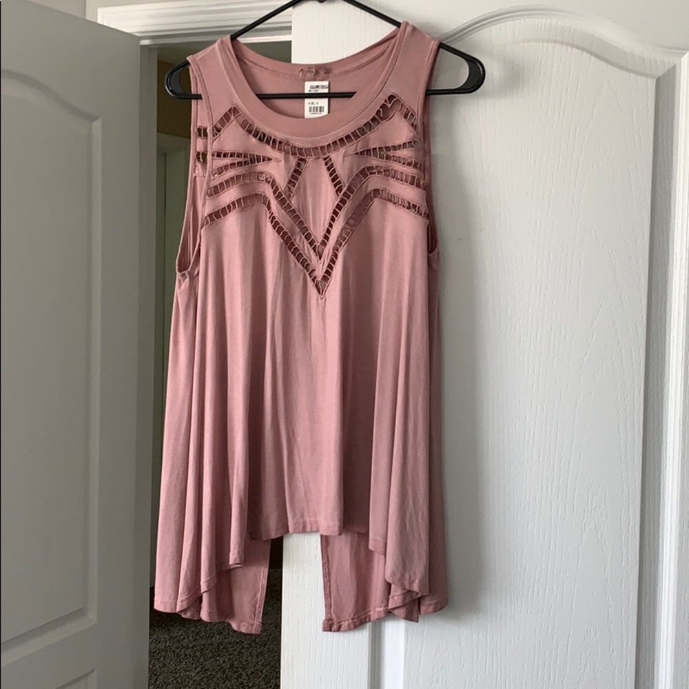 Pink Split Back Top-Brand New with Tags